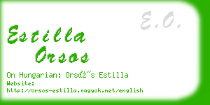 estilla orsos business card